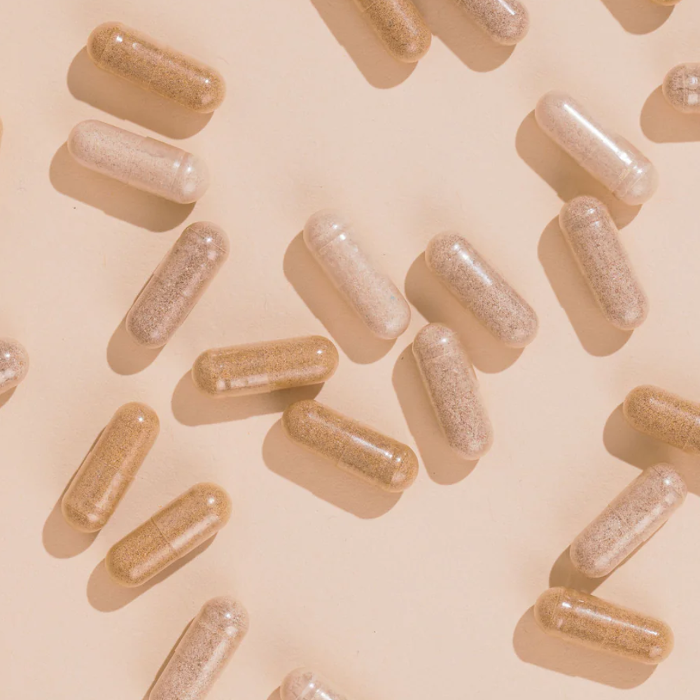 Capsules végétales du complément alimentaire NO BLUES pour le post-partum. 100% vegan et naturel.