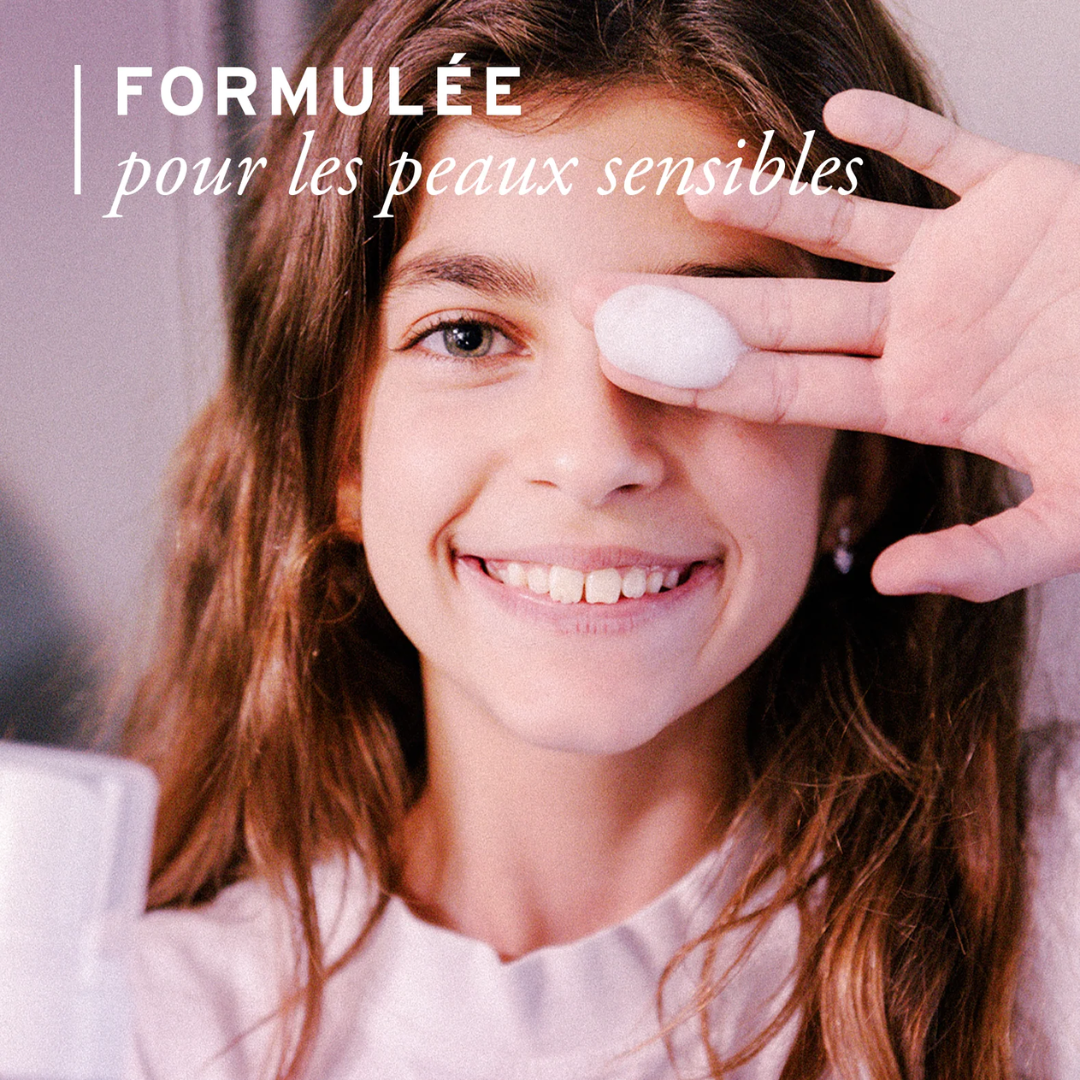 Formulée pour respecter les peaux sensibles et jeunes