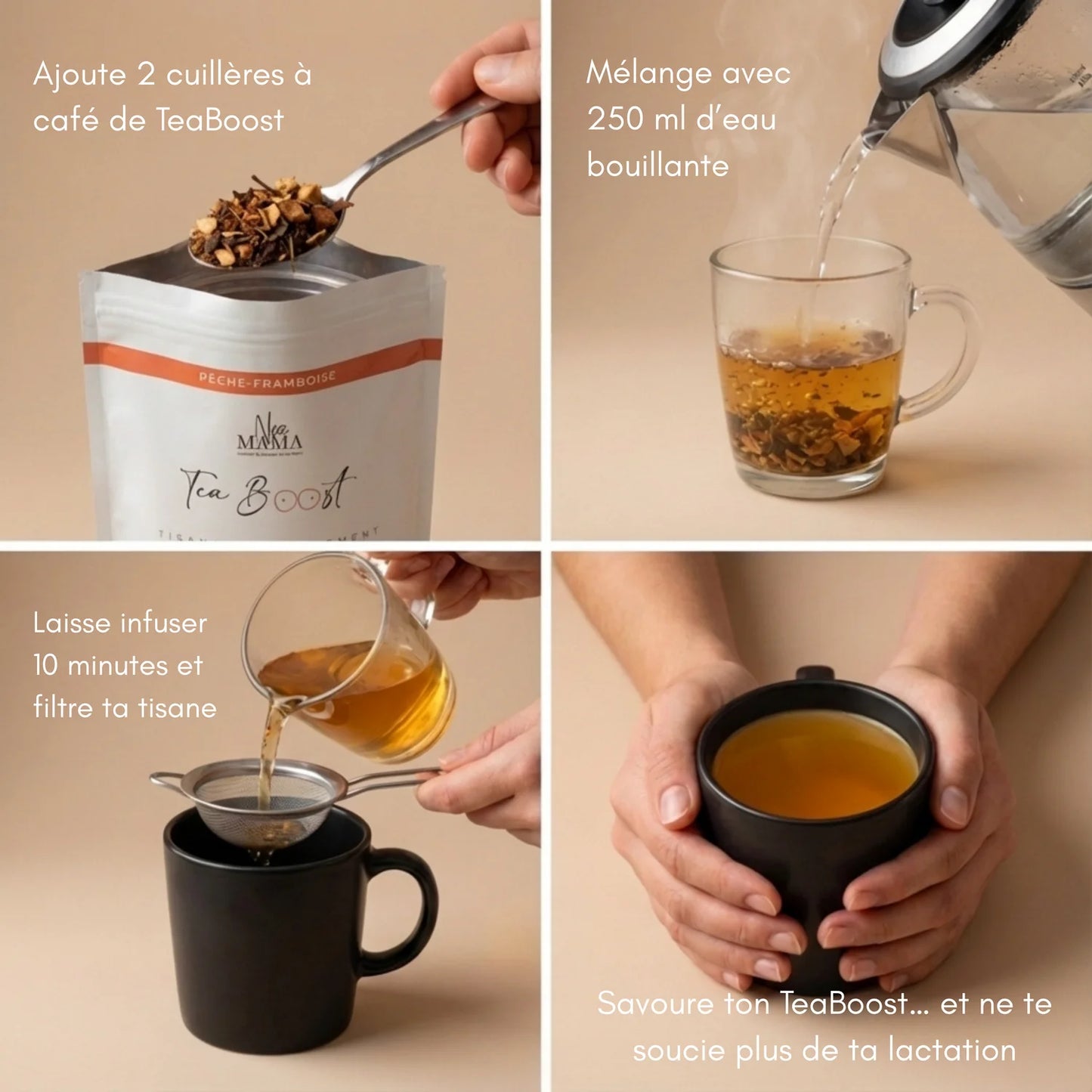 TeaBoost Pêche Melba Bio Allaitement・NEAMAMA