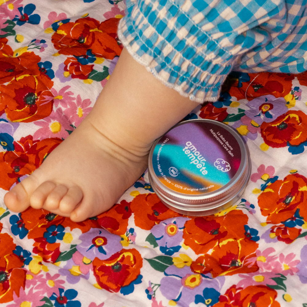 Format mini du Bobo Baume Amour Tempête – soin réparateur 100 % naturel pour les petits bobos des bébés