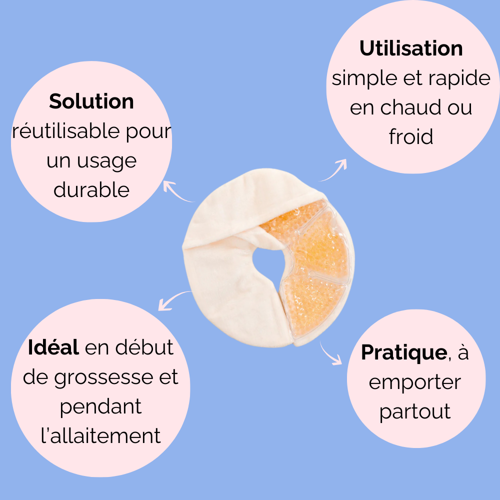 Compresse allaitement pratique et réutilisable en étui douceur, idéal pour les mamans