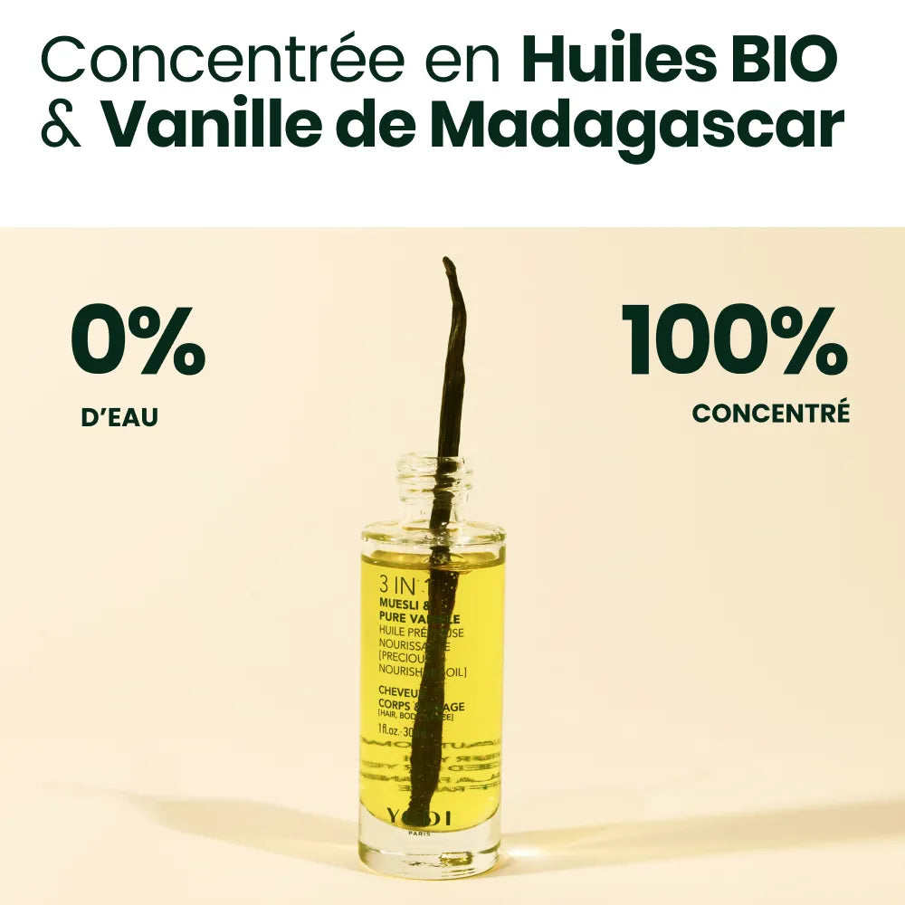 Huile Précieuse Nourrissante 3-en-1・Yodi
