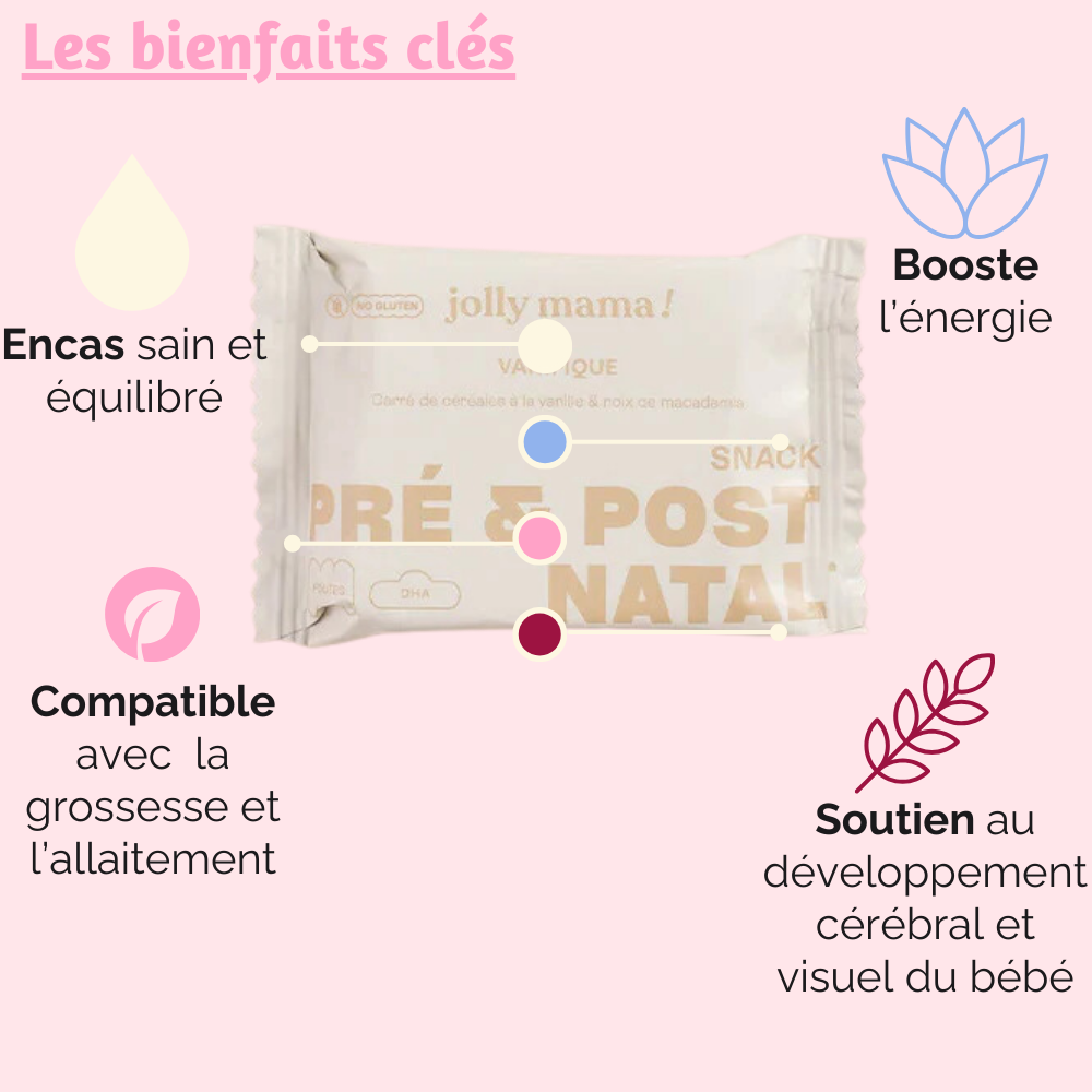 Gros plan du snack Vanifique, illustrant la texture et les ingrédients naturels pour un encas sain et bio.