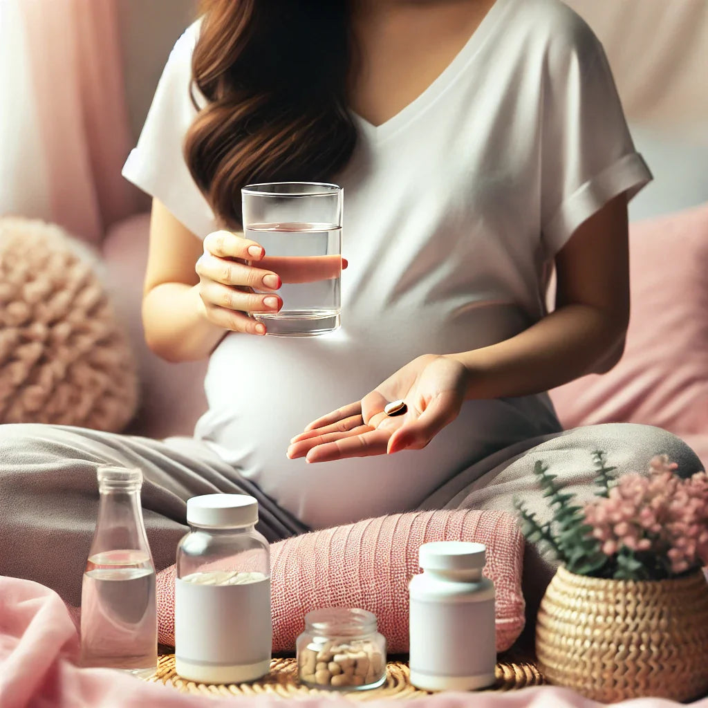 Compléments alimentaires naturels pour maman et bébé, incluant vitamines, fer, tisanes d’allaitement et post-partum, formulés pour soutenir la santé et le bien-être au quotidien