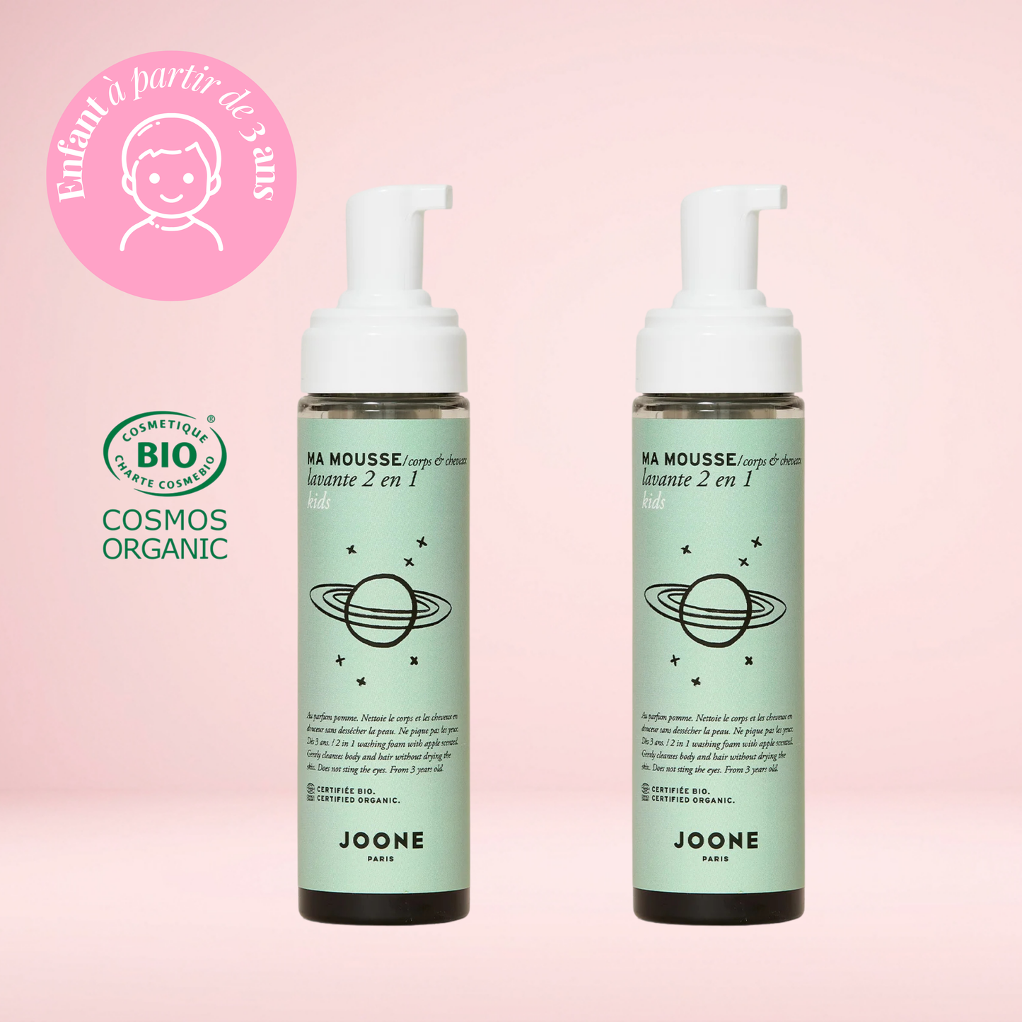 Mousse Lavante Bio 2-en-1 Enfants・Joone