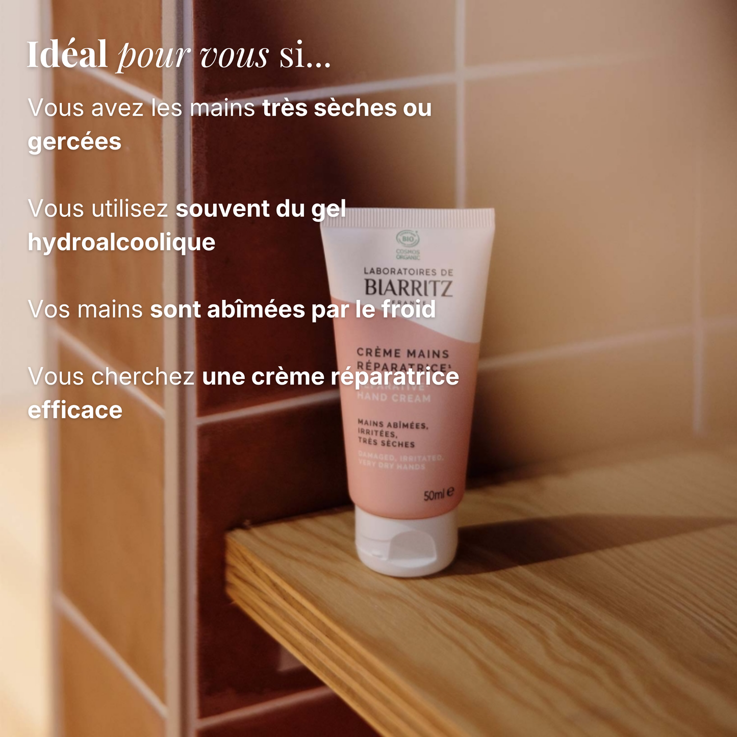 Crème mains réparatrices bio