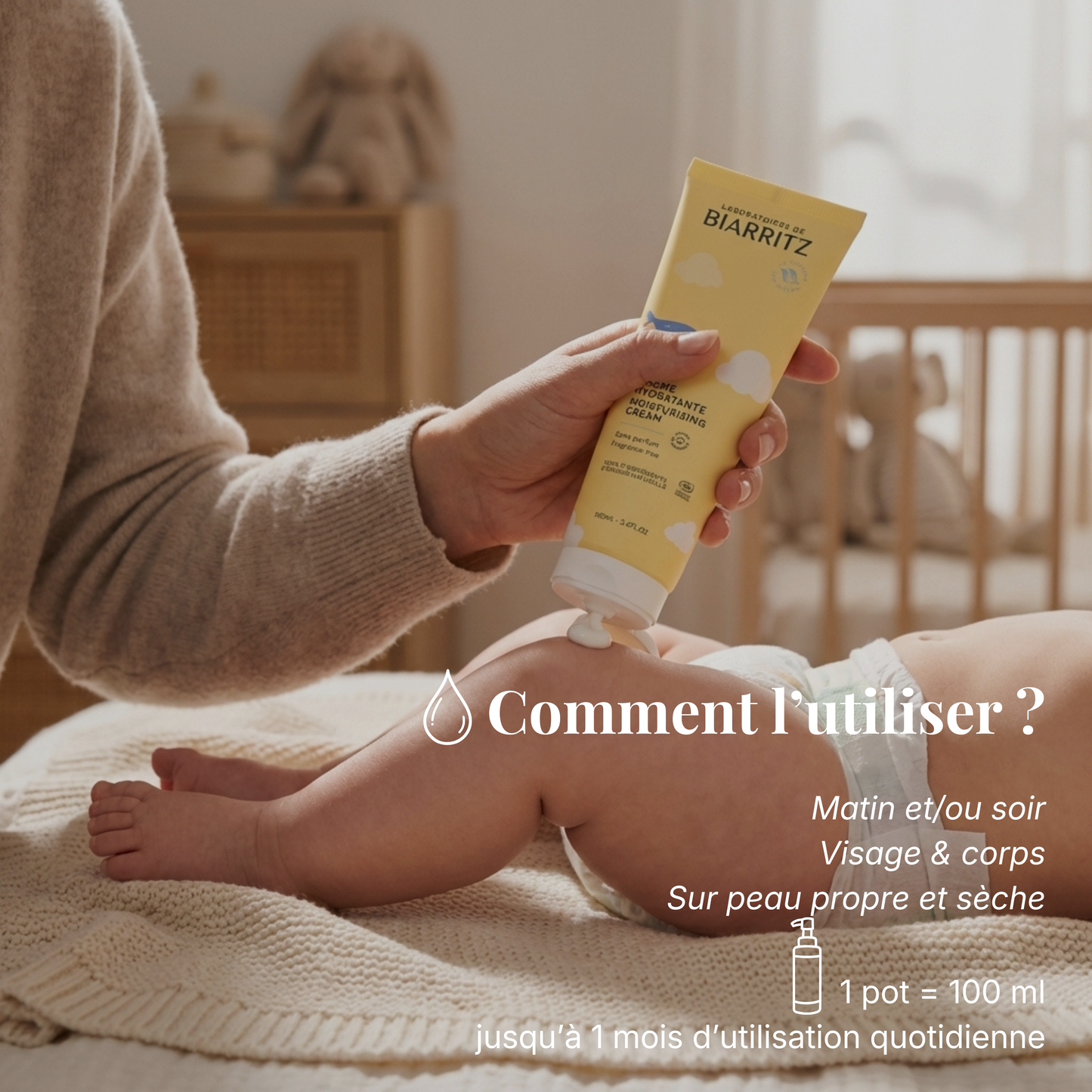 Crème hydratante bébé bio