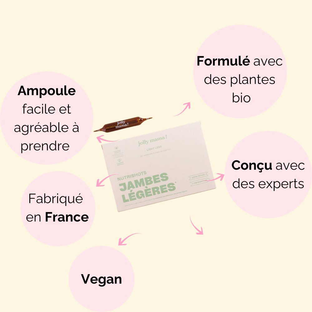 Jambes Légères bio et vegan, fabriqué en France, avec ampoules recyclables et biodégradables