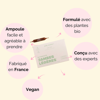 Jambes Légères bio et vegan, fabriqué en France, avec ampoules recyclables et biodégradables