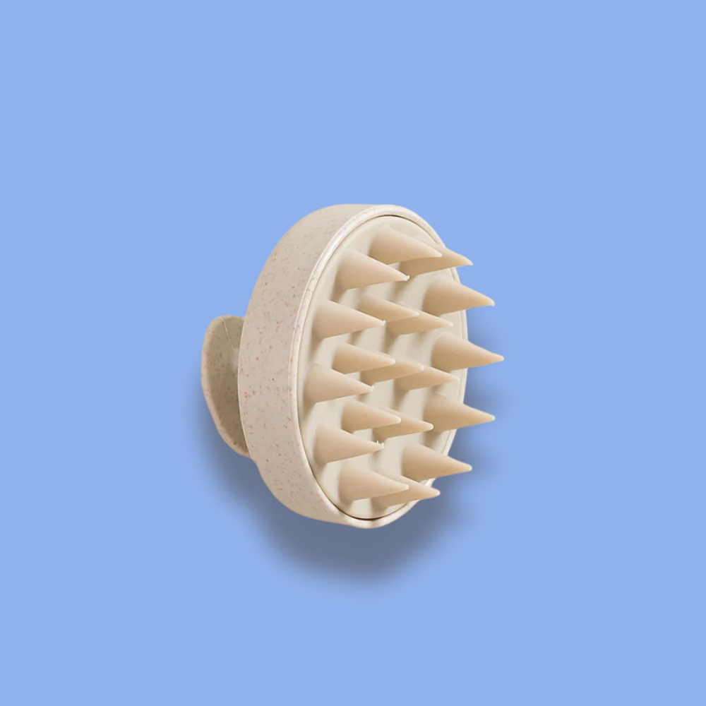 Brosse de massage cuir chevelu en silicone pour stimuler la pousse des cheveux