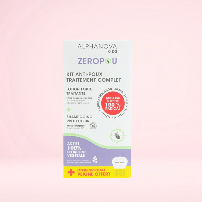 Kit Anti-Poux & Lentes Traitement Bio・Alphanova Kids