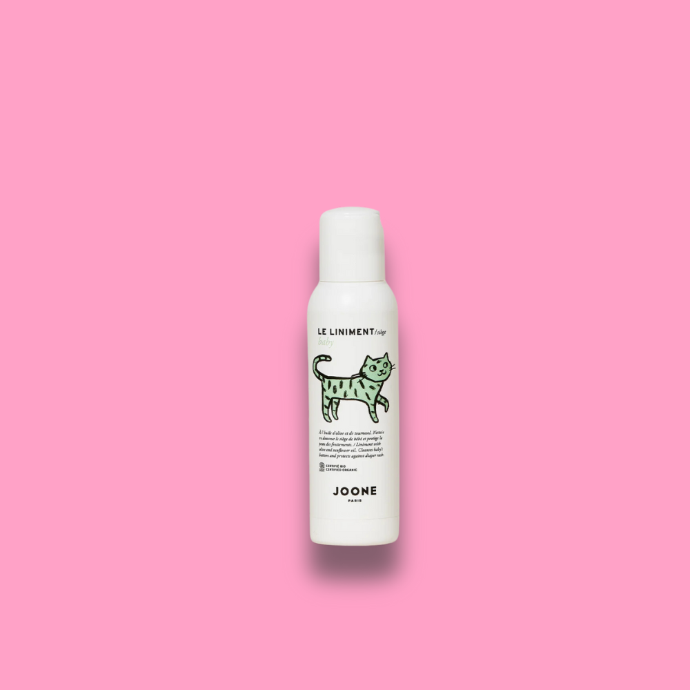 Liniment bébé Joone Paris – Soin doux pour le change, format pratique, adapté aux peaux sensibles.