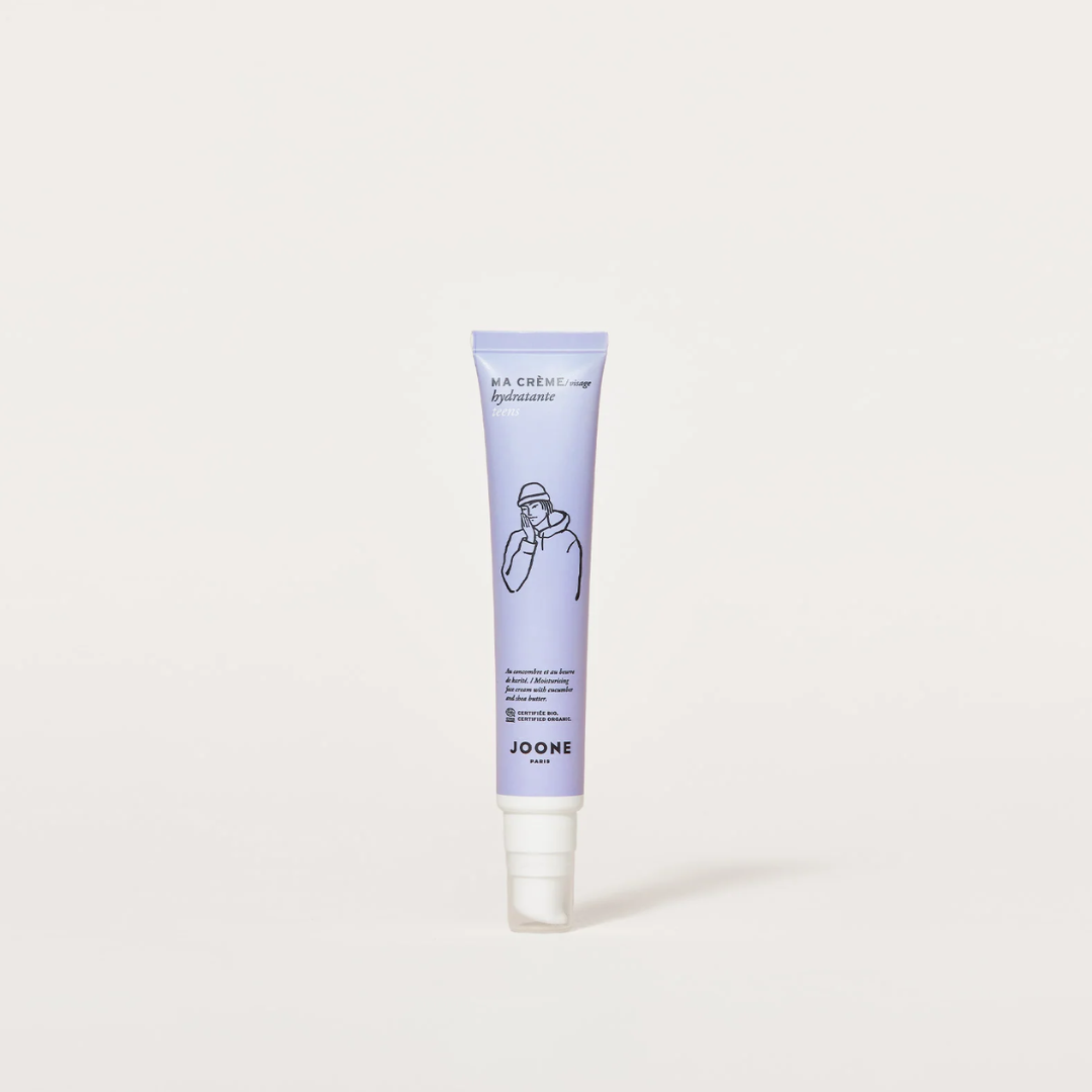 Crème hydratante visage ado bio Joone, tube 50 ml, peau mixte sensible