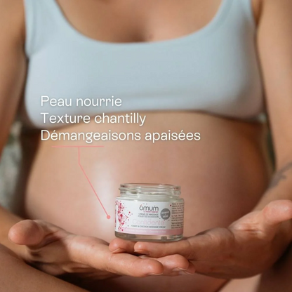 Soin fouetté naturel pour le massage du ventre pendant la grossesse