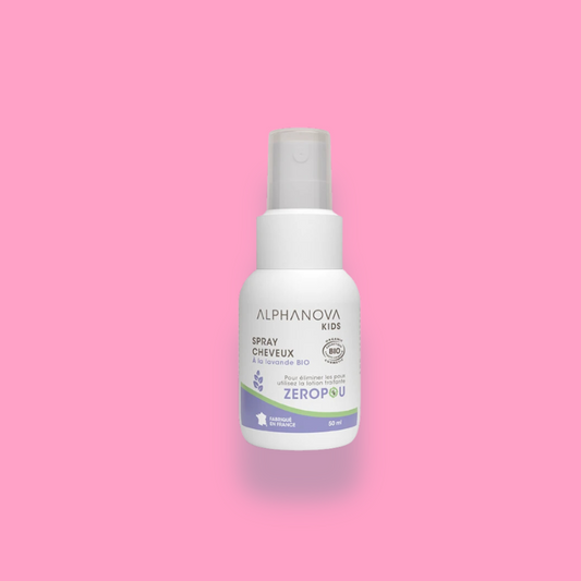 Spray cheveux bio ALPHANOVA KIDS, prévention naturelle contre les poux, enrichi en lavande bio