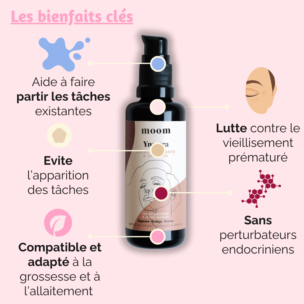 Crème visage Ynestra – Compatible grossesse et allaitement, sans perturbateurs endocriniens