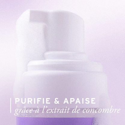Purifie et apaise grâce à l’extrait de concombre