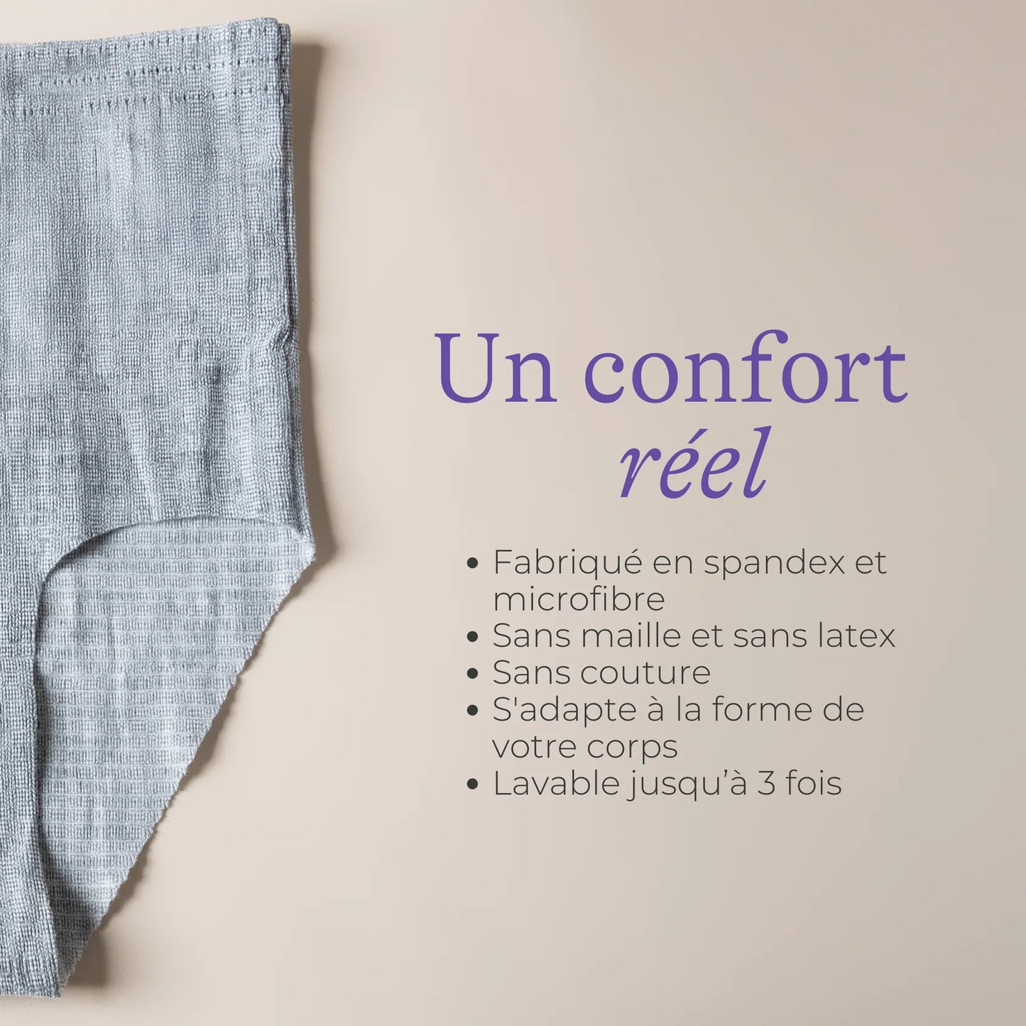 Slips Filet Maternité – Confort & maintien post-partum x4