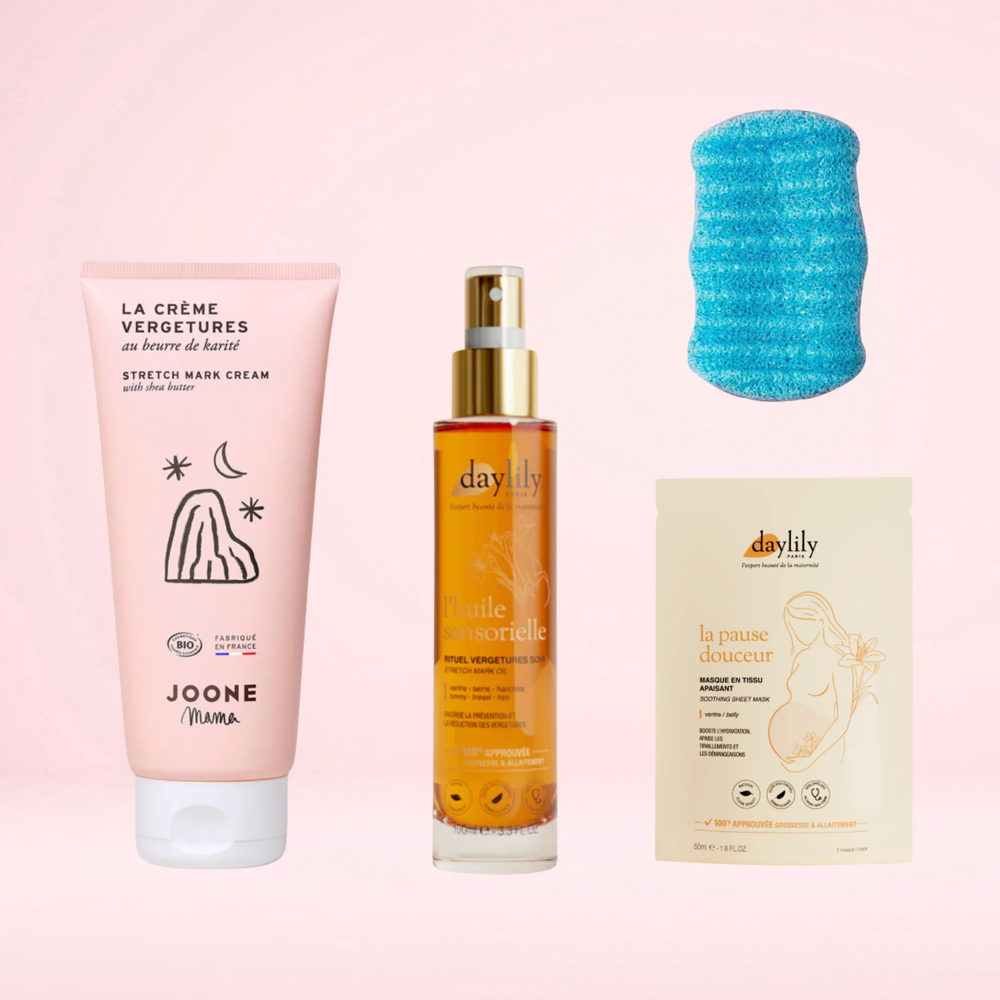 Box Anti-Vergetures Grossesse Premium – Routine Complète 4 Produits