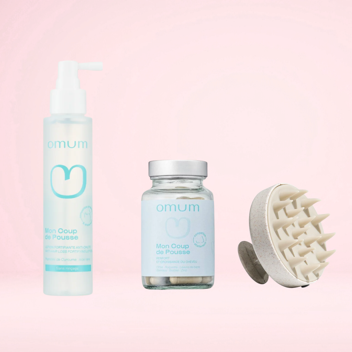Box Chute de Cheveux Post-Partum Essentielle – Lotion + Complément + Brosse
