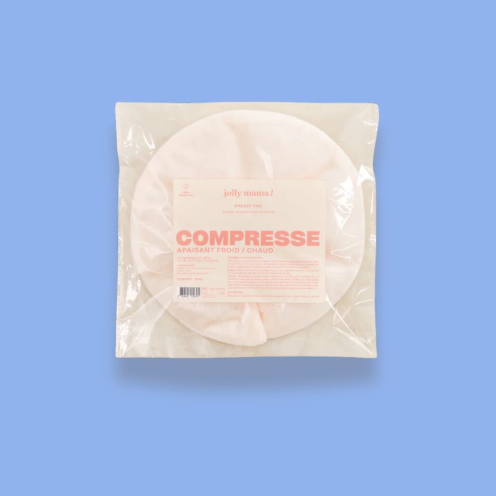 Compresse allaitement réutilisable pour soulager douleurs et engorgements avec chaud/froid