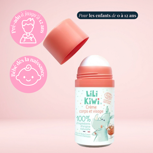 Crème Visage et Corps Roll-on hydratant Enfant 0 à 12 ans