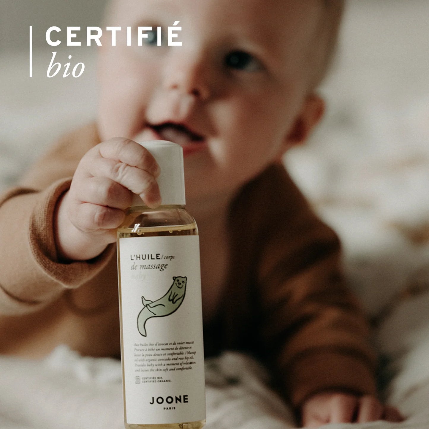 Huile de massage bébé — certifiée bio, dès la naissance (100 ml)