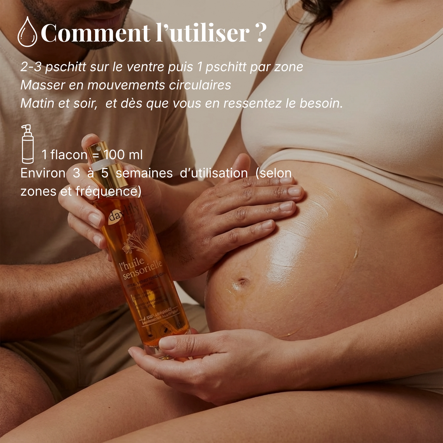 Huile sensorielle anti-vergetures