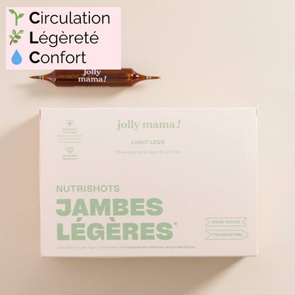 Complément alimentaire Jambes Légères pour circulation, légèreté, confort pendant la grossesse et l'allaitement