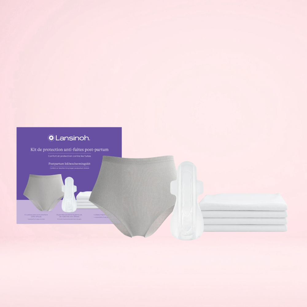 Box Anti-Fuites Post-Partum Essentielle – Kit Maternité Lansinoh
