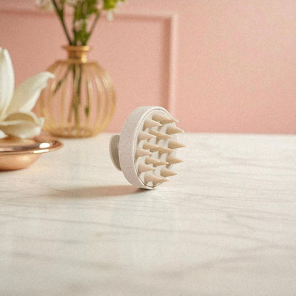 Brosse de massage cuir chevelu en silicone pour stimuler la pousse des cheveux