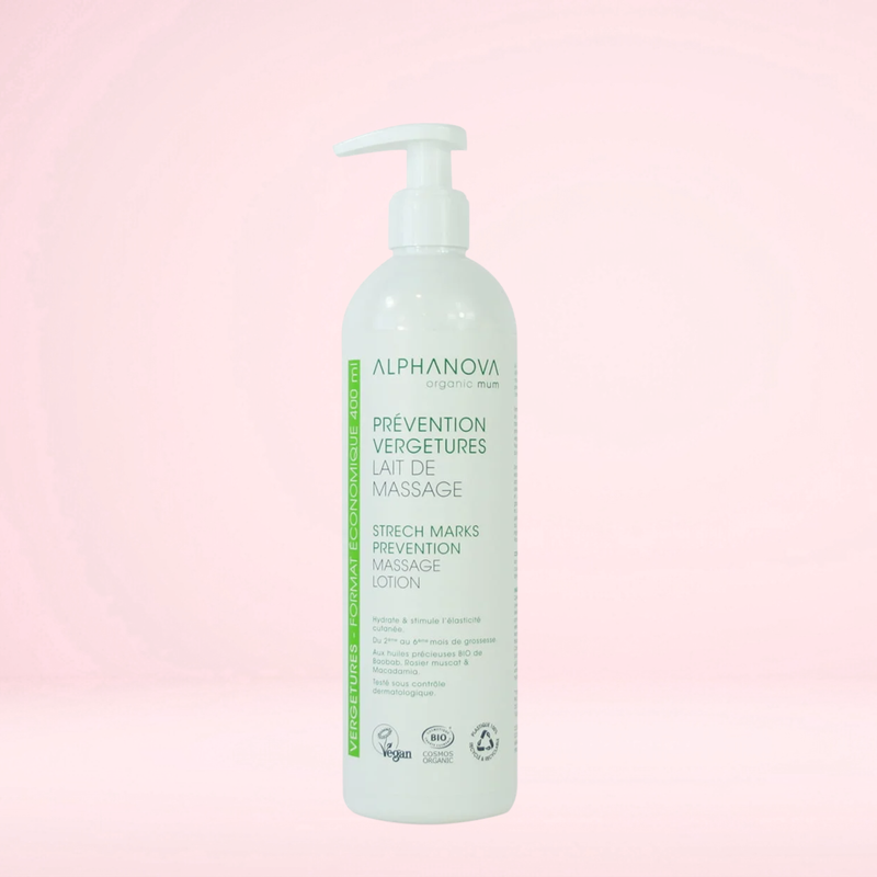 Lait de Massage Prévention Vergetures Bio・Alphanova