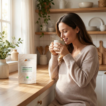 Infusion anti-nausées grossesse au gingembre et verveine – tisane bio pour femme enceinte
