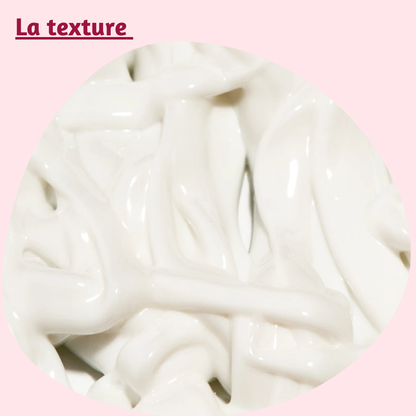Texture du Masque Repulp avec des traits onctueux de crème.
