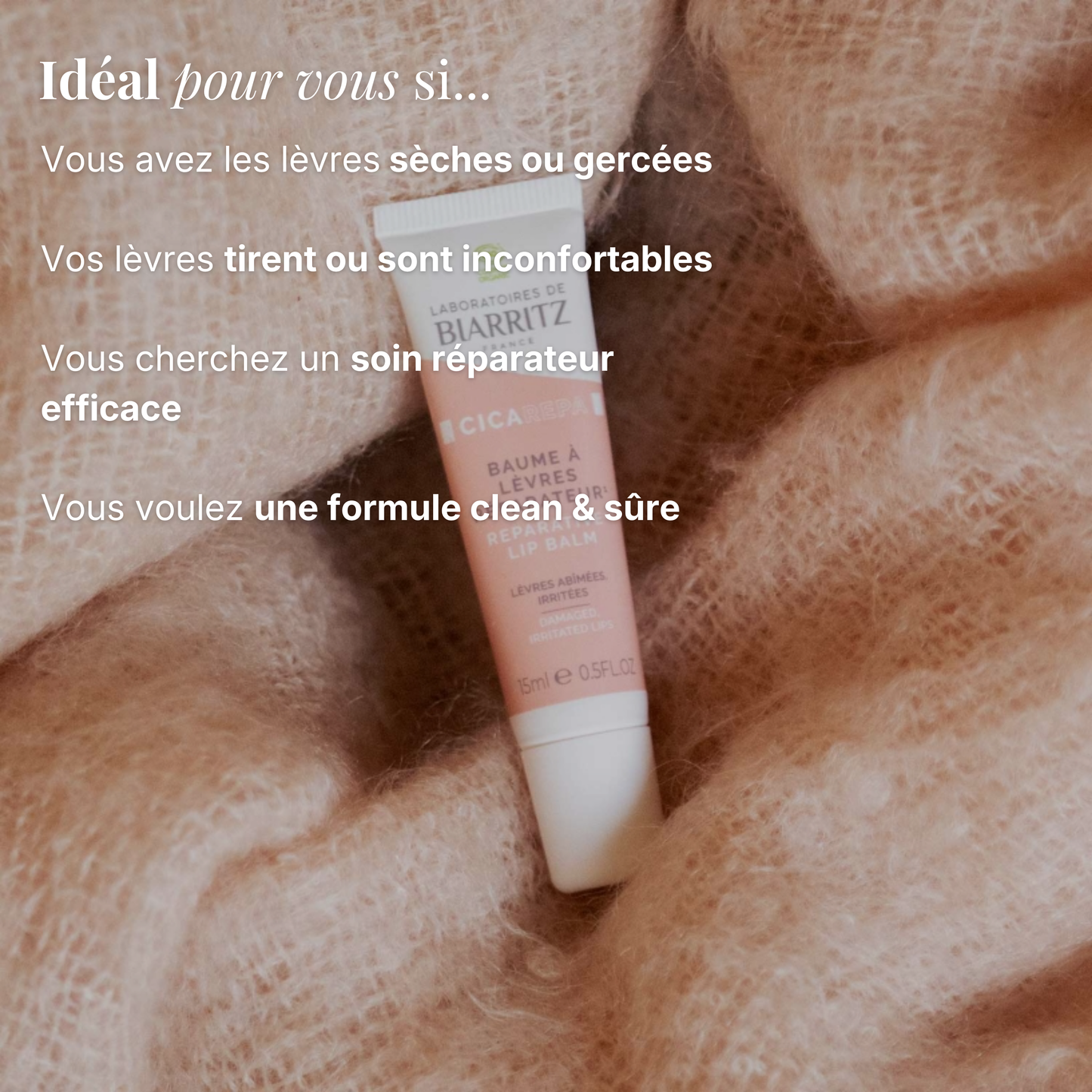 Baume à lèvres réparateur bio • Dès 3 ans