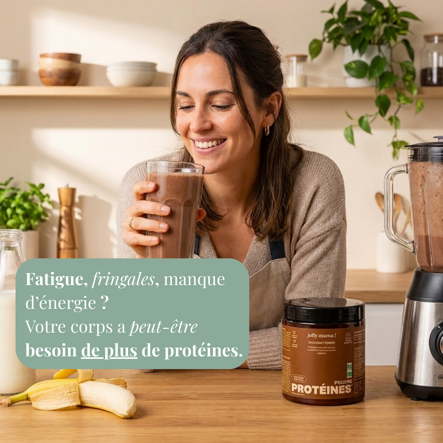 Poudre protéines végétale au chocolat Bio