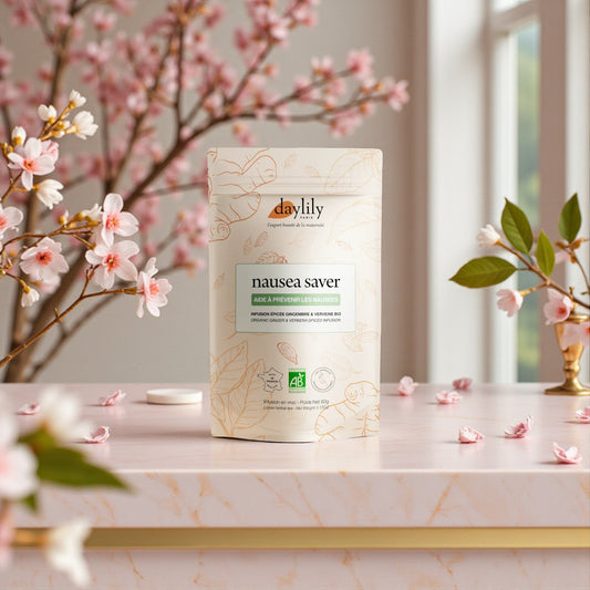 Tisane anti-nausées grossesse bio Nausea Saver 60g – infusion gingembre compatible grossesse