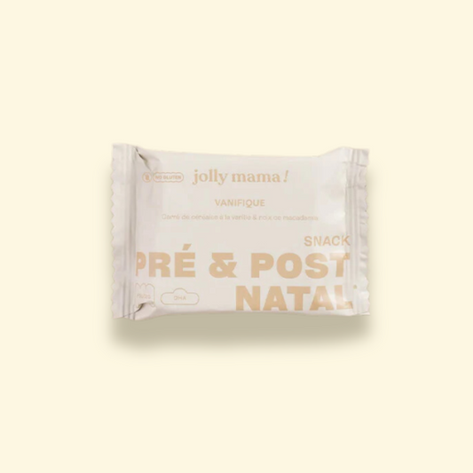 Snack Vanifique ouvert, montrant les ingrédients naturels de vanille et noix de macadamia, parfait pour un boost de DHA et vitamine B9.