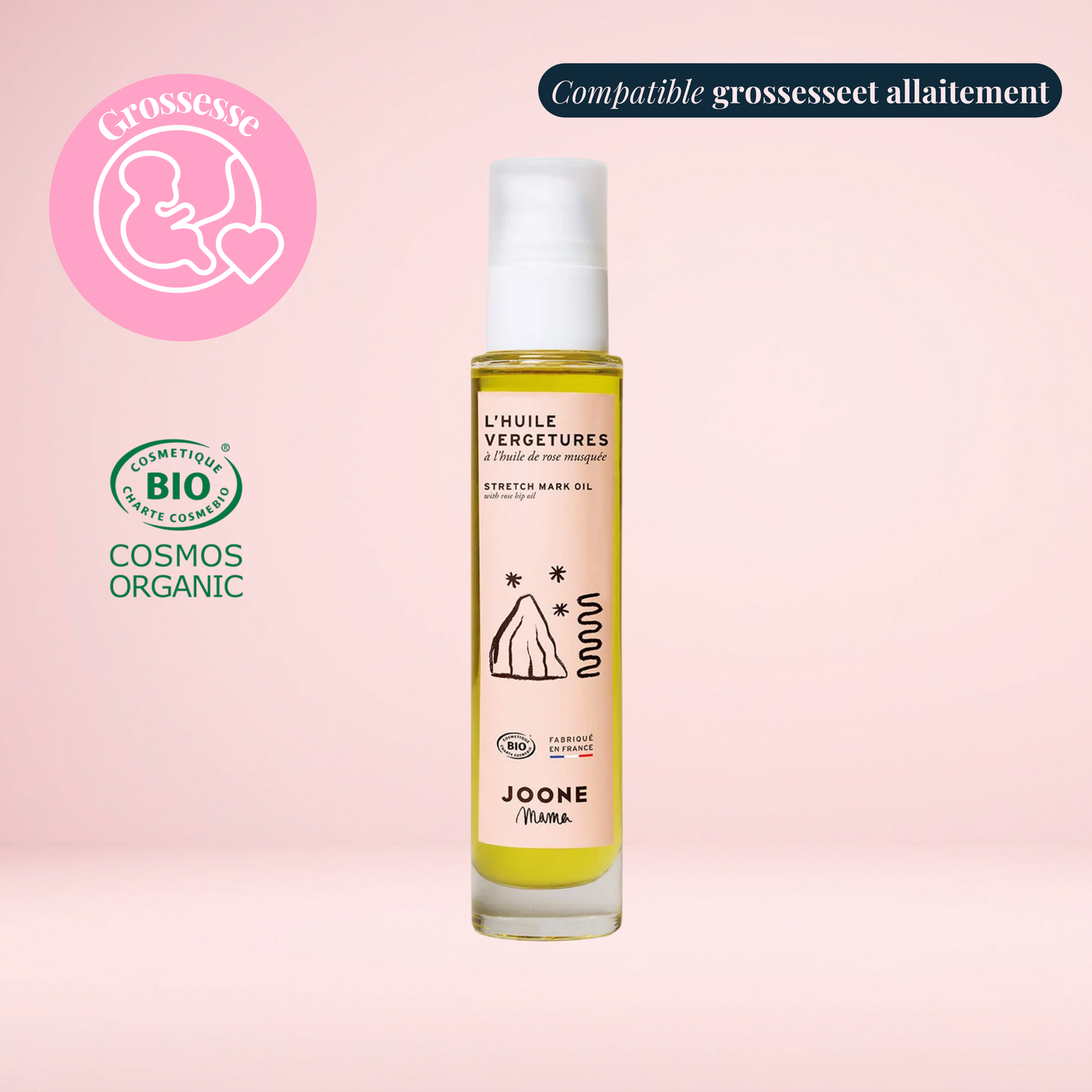 Huile Vergetures Bio Grossesse & Allaitement・Joone